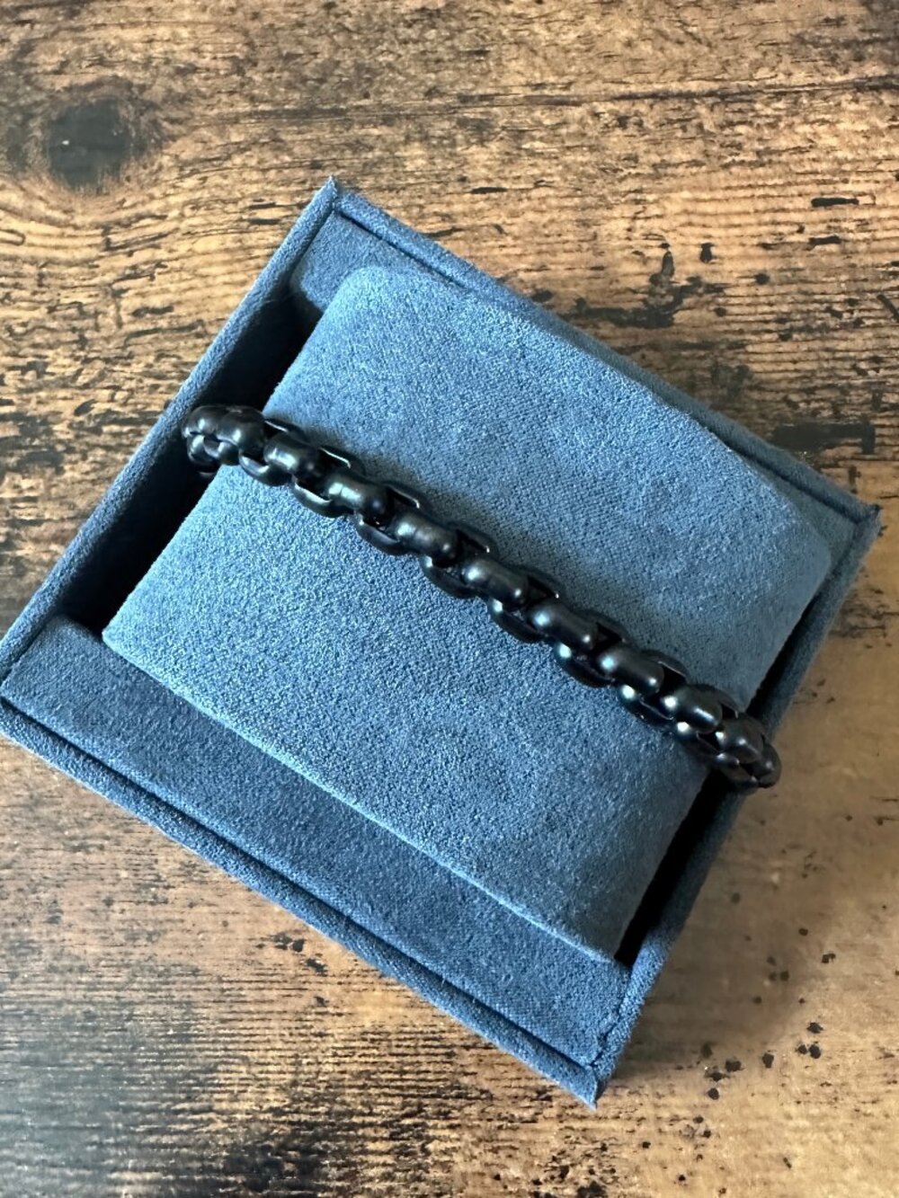 David Yurman Box Chain Bracelet w/ Stainless Steel & Sterling Silver, 7.3mm - 9"